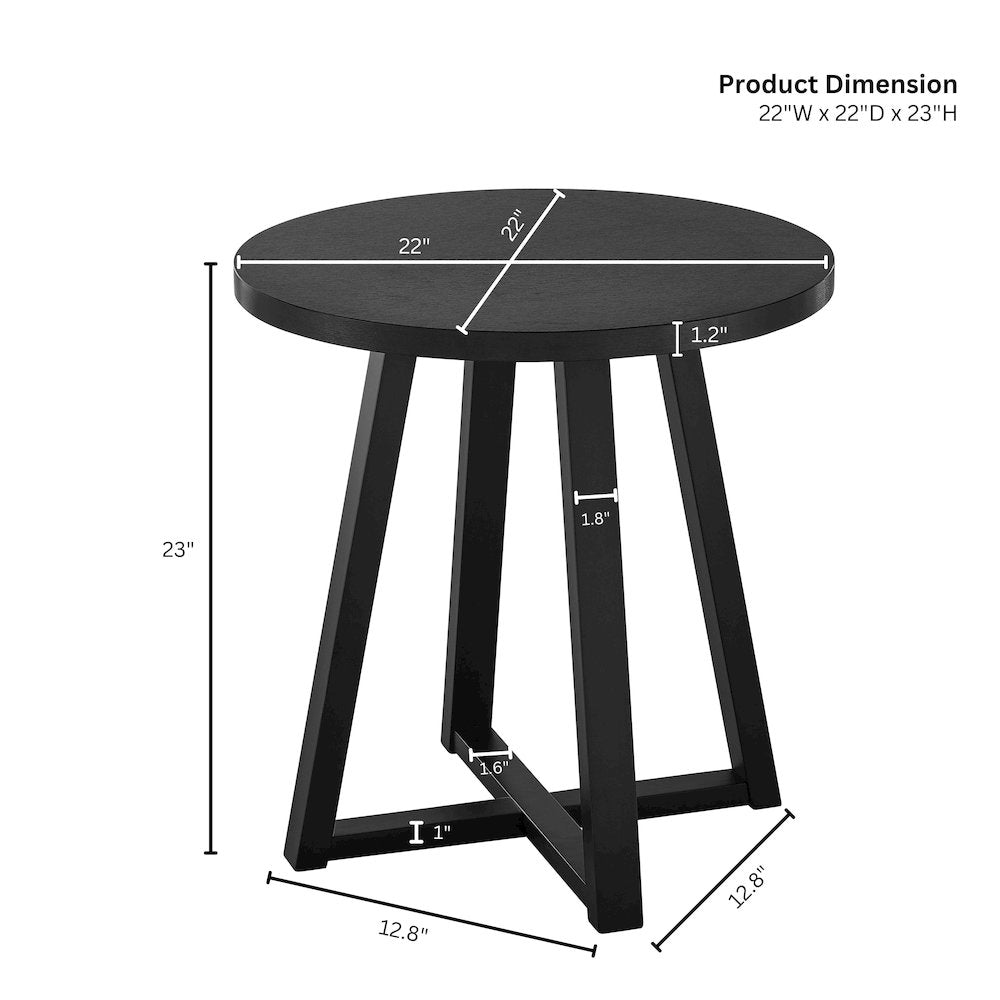 Modern Harmony Wood Oval End Table