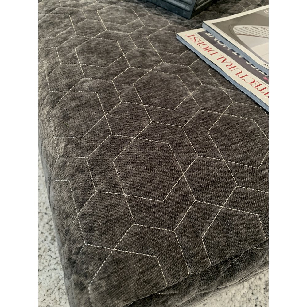 Camero Fabric Cocktail Ottoman, Onyx