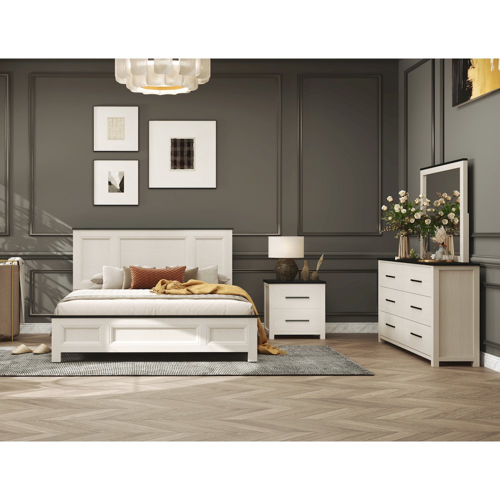 Realynn 4-PC Queen Wood Bedroom Set, Off-White Finish