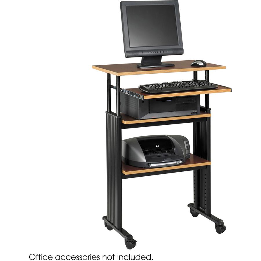 Safco Muv Stand-up Adjustable Height Desk - Rectangle Top - Height Adjustable - 35" to 49" , 1" , 1" , 14" , 14" Adjustment - Assembly Required - Steel - 1 Each