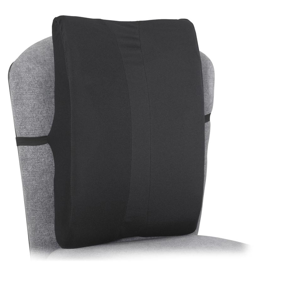 Safco Remedease Full Height Backrest - Strap Mount - Black - 1 Each