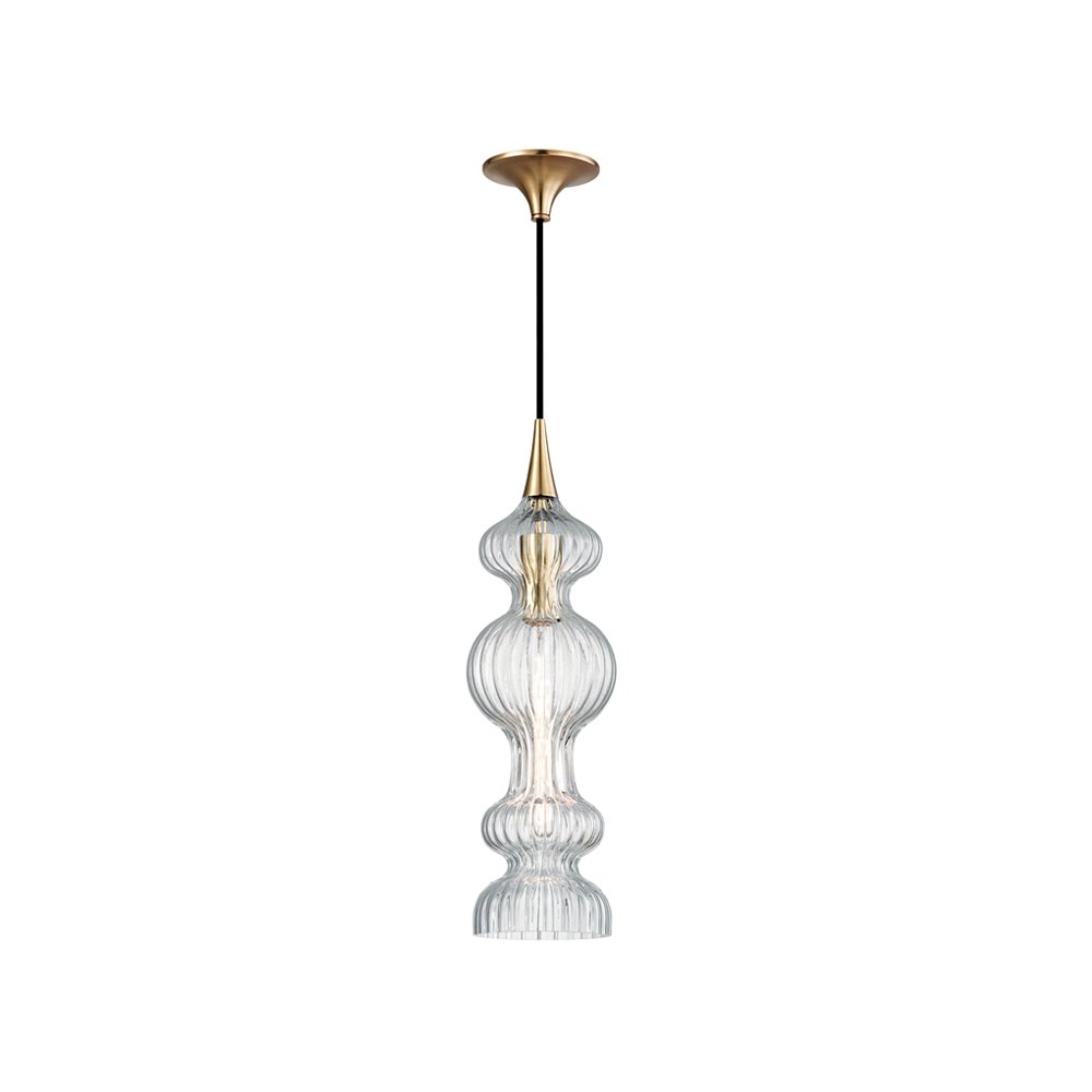 Pomfret Pendant, Aged Brass