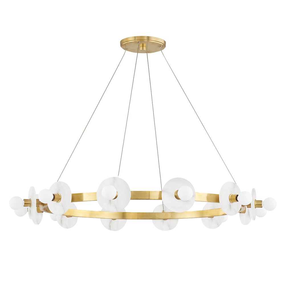 Austen Chandelier, Aged Brass