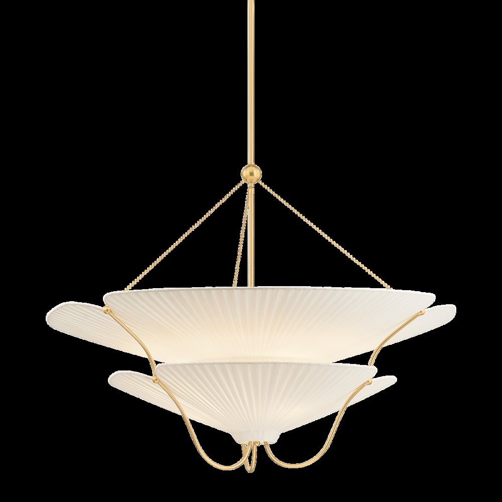 Gerhard Chandelier, Aged Brass