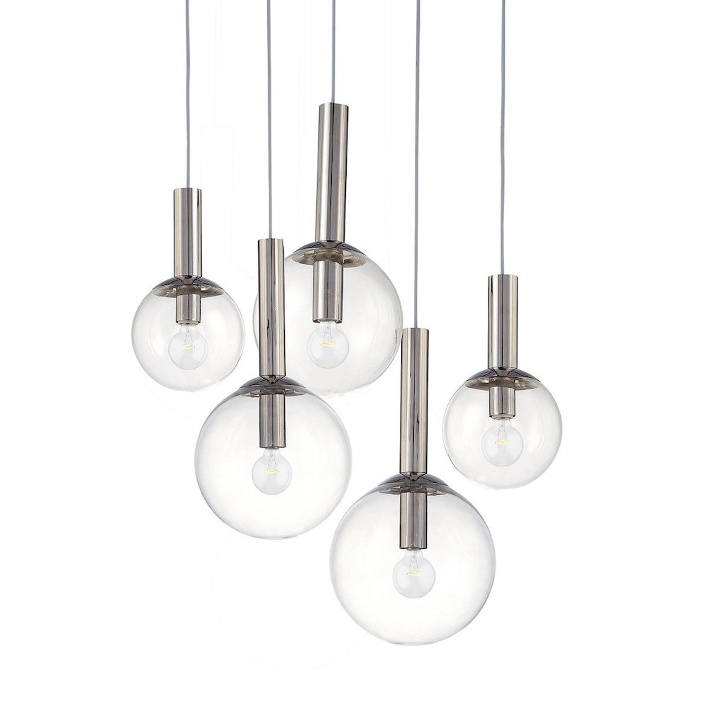 Bubbles Pendant, Polished Nickel