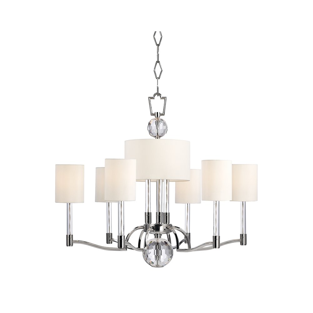 Waterloo Chandelier, Polished Nickel