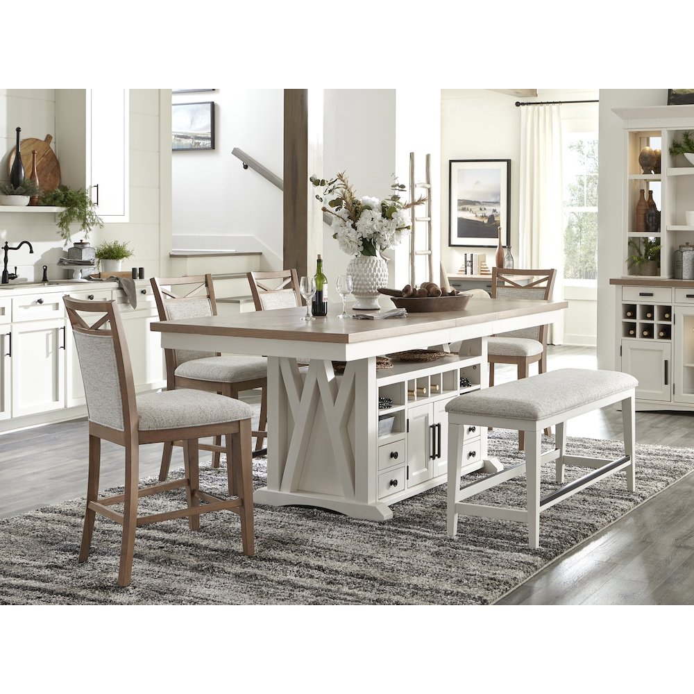 Modern Dining Upholstered Counter Chair Two Pack
