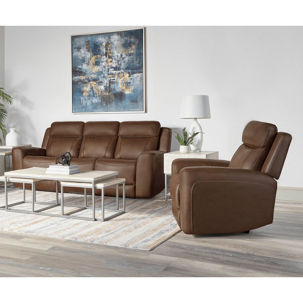 Calgary - Autumn Umber Power Reclining Sofa and Recliner
