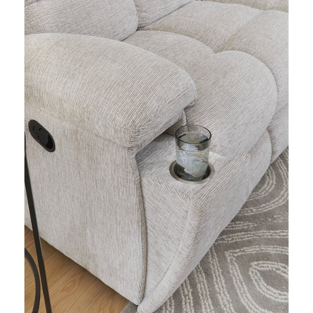 Buster - Opal Taupe Manual Reclining Sofa and Recliner