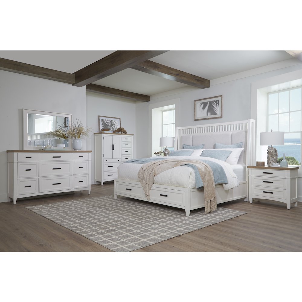 Parker House Americana Modern Bedroom Beveled Landscape Mirror