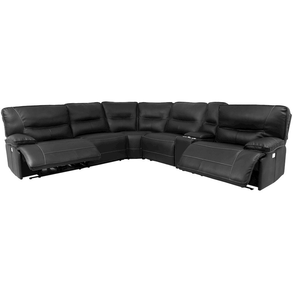 6 Piece Modular Power Reclining Sectional with Power Adjustable Headrests
