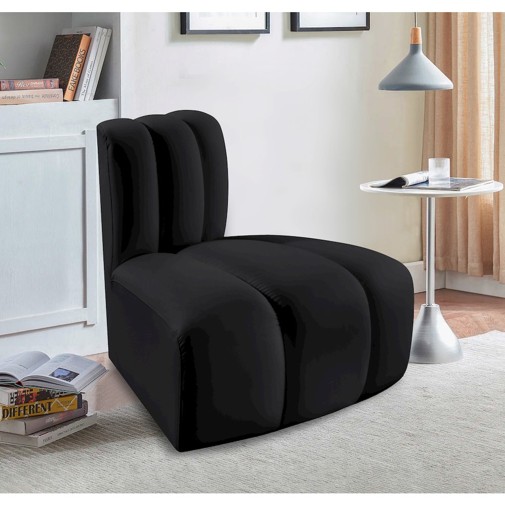 Arc Black Vegan Leather Reverse Corner