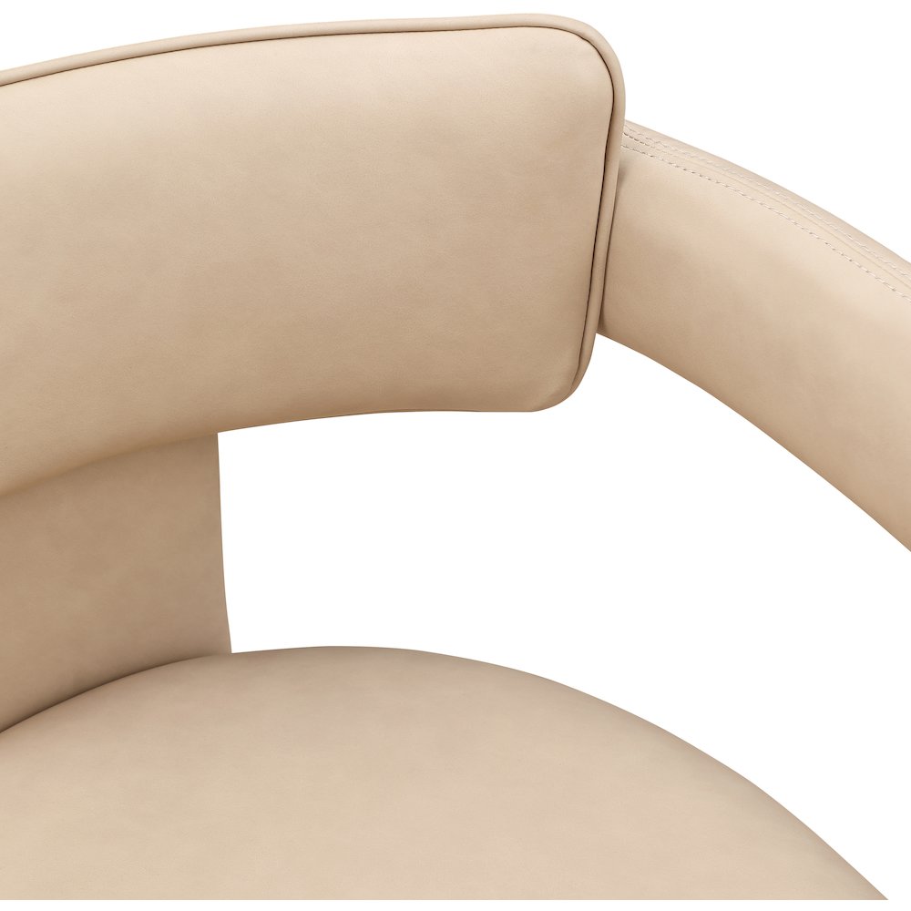 Brenda Tan Vegan Leather Dining Chair, Set of 2