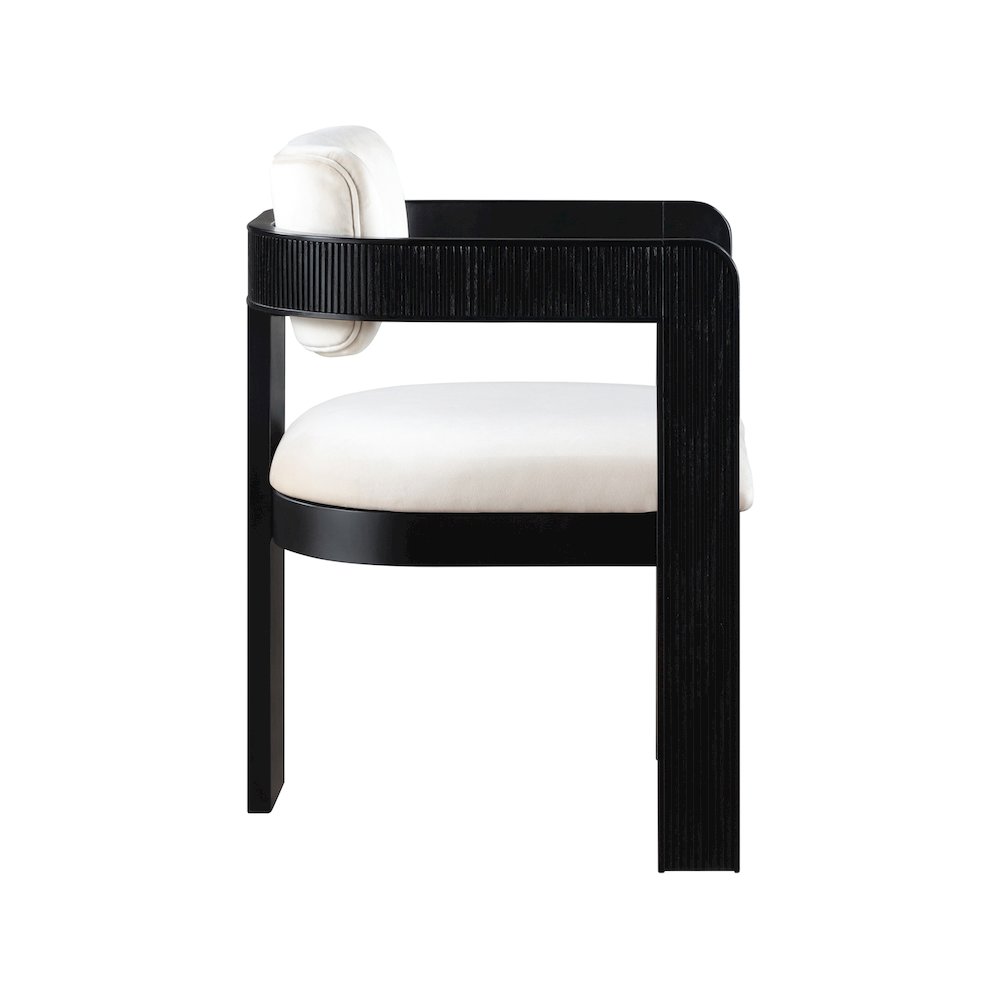 Sacha Cream Velvet Dining Chair, Set of 2
