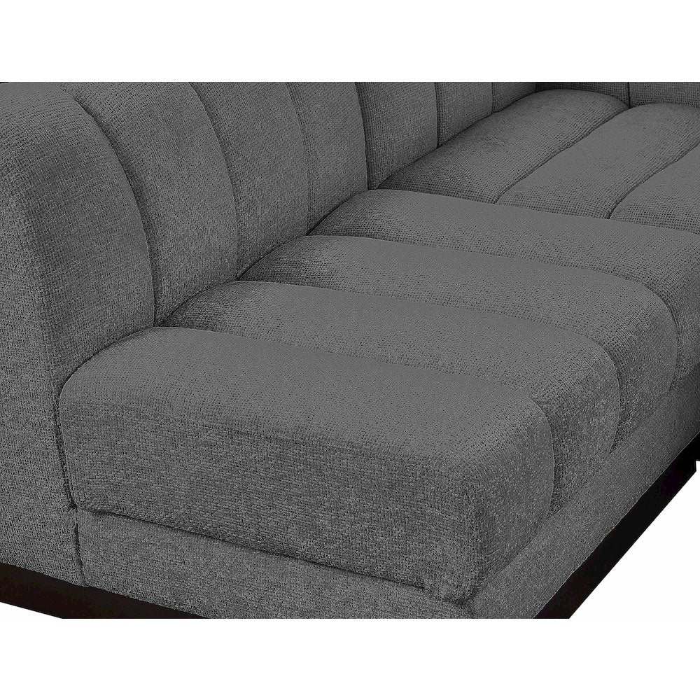 Quinn Grey Chenille Fabric Modular Sectional