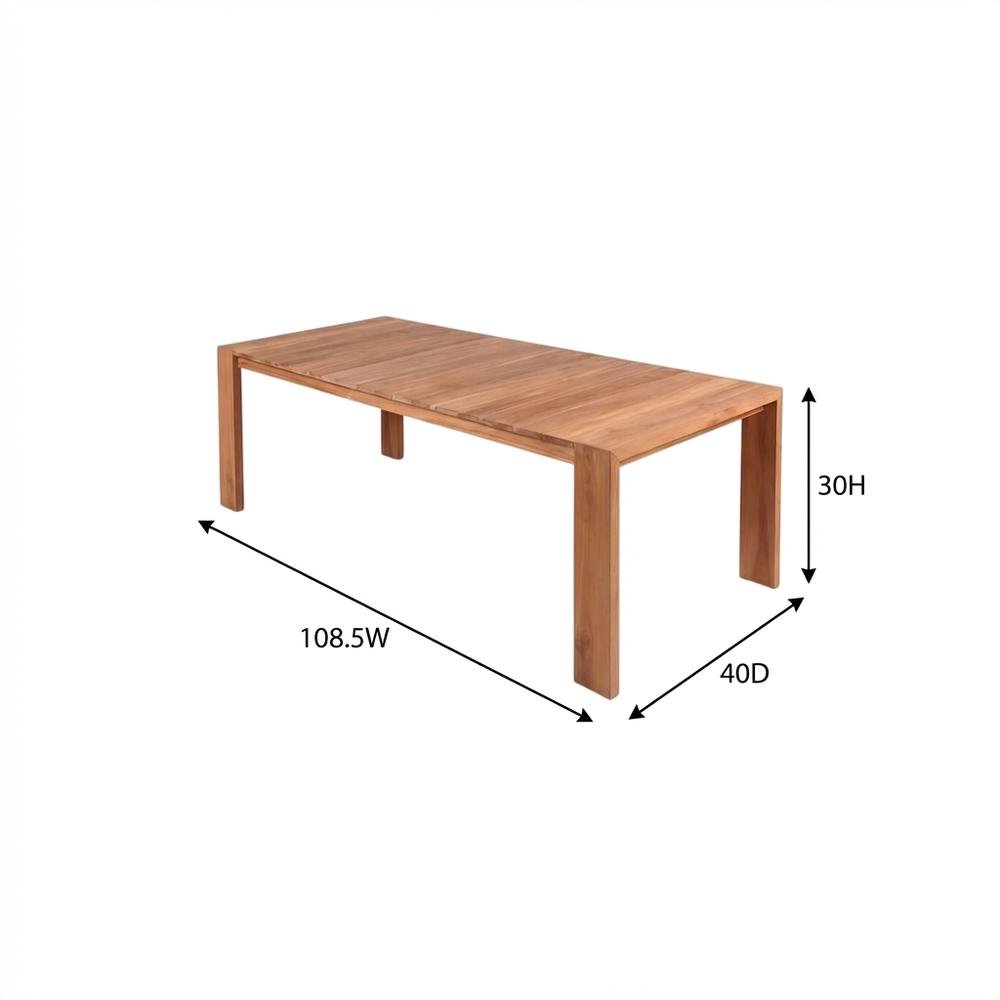 Teak Outdoor Patio Dining Table With Contemporary Style