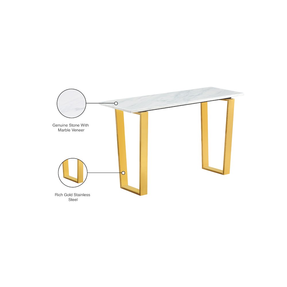 Cameron Gold Console Table