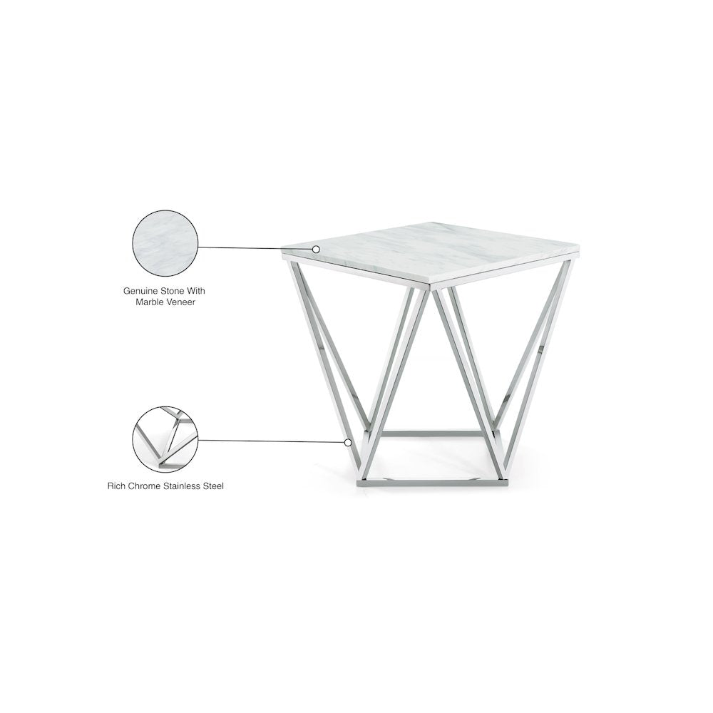 Skyler Chrome End Table