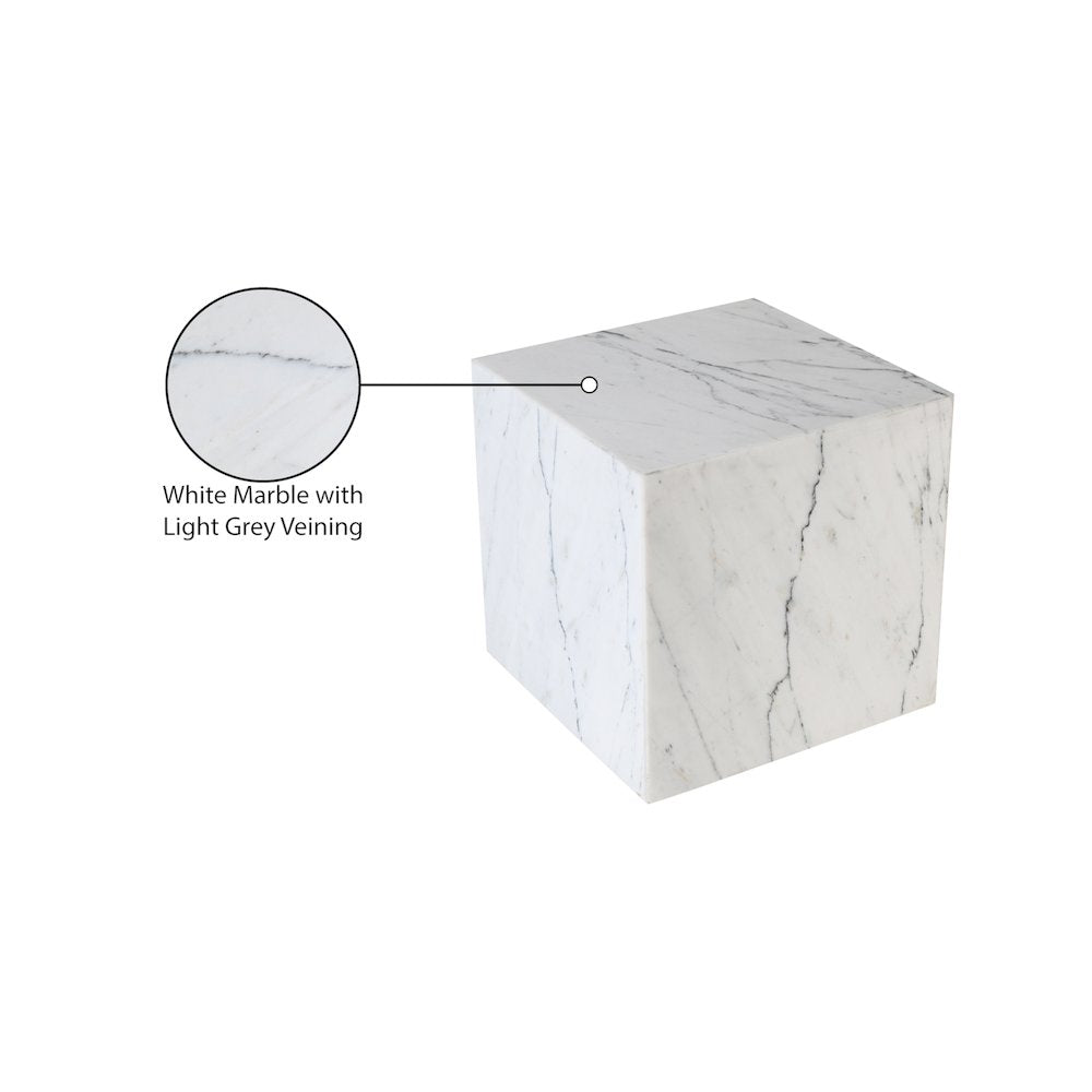 Bolzano White End Table
