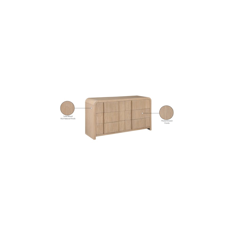 Fluted Natural Dresser