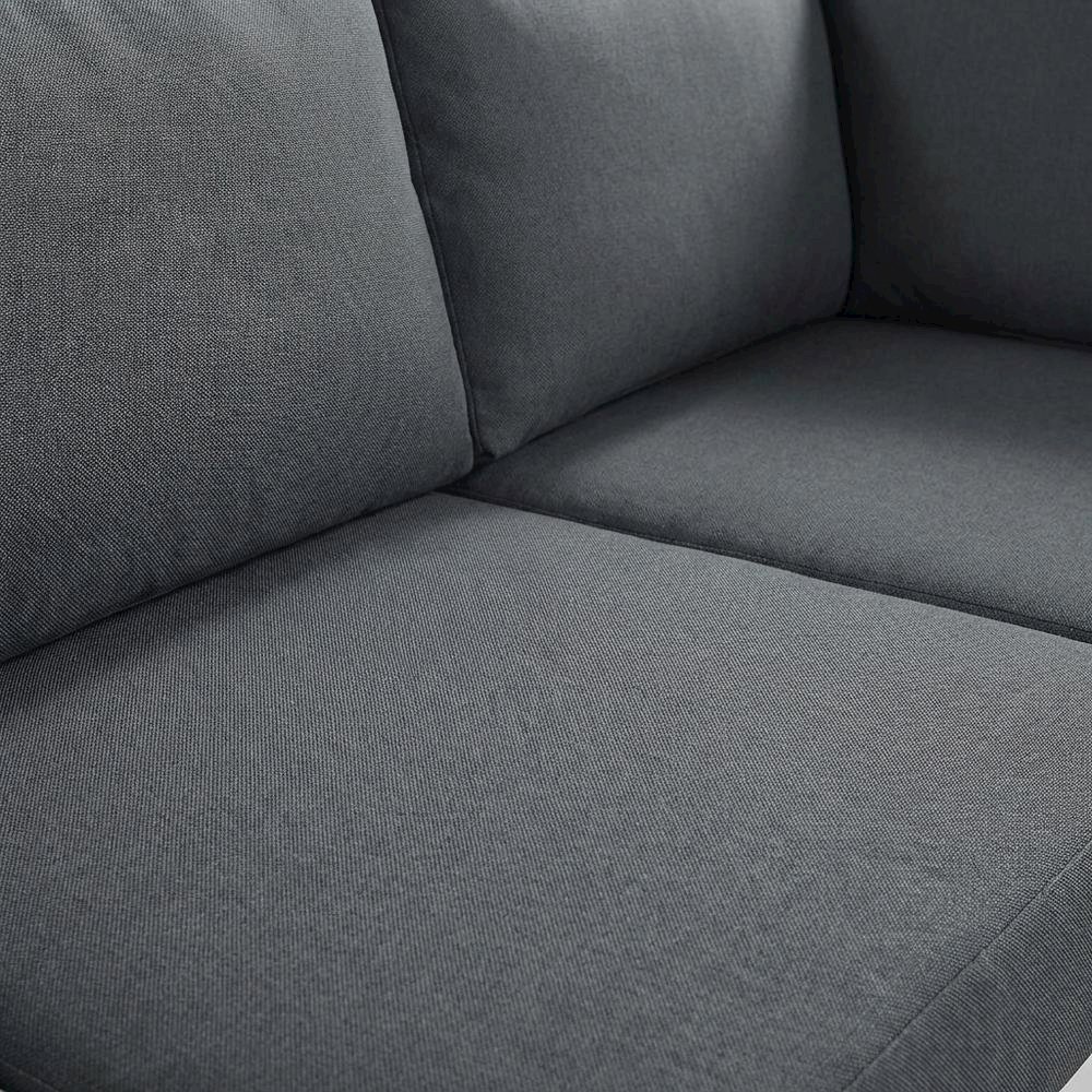 Gray Fabric Outdoor Patio Modular Sectional With Contemporary Design