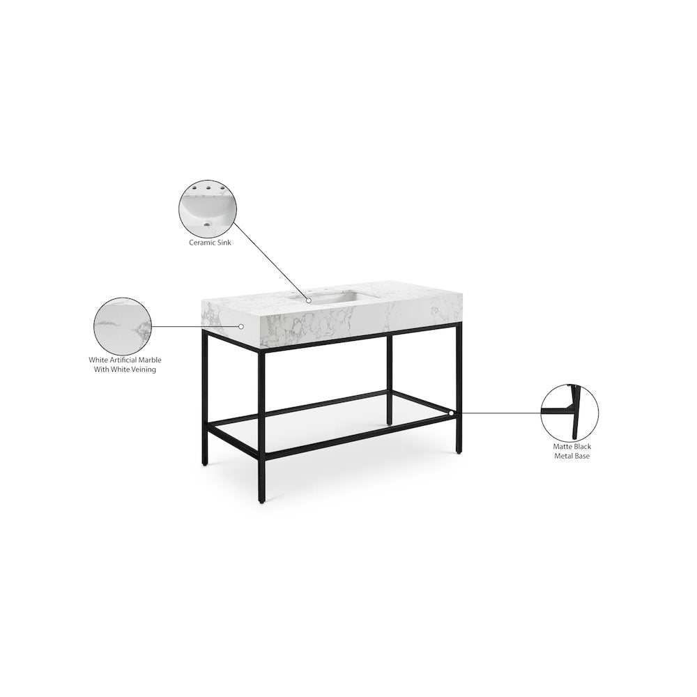 Marmo White Engineered Marble Bathroom Vanity