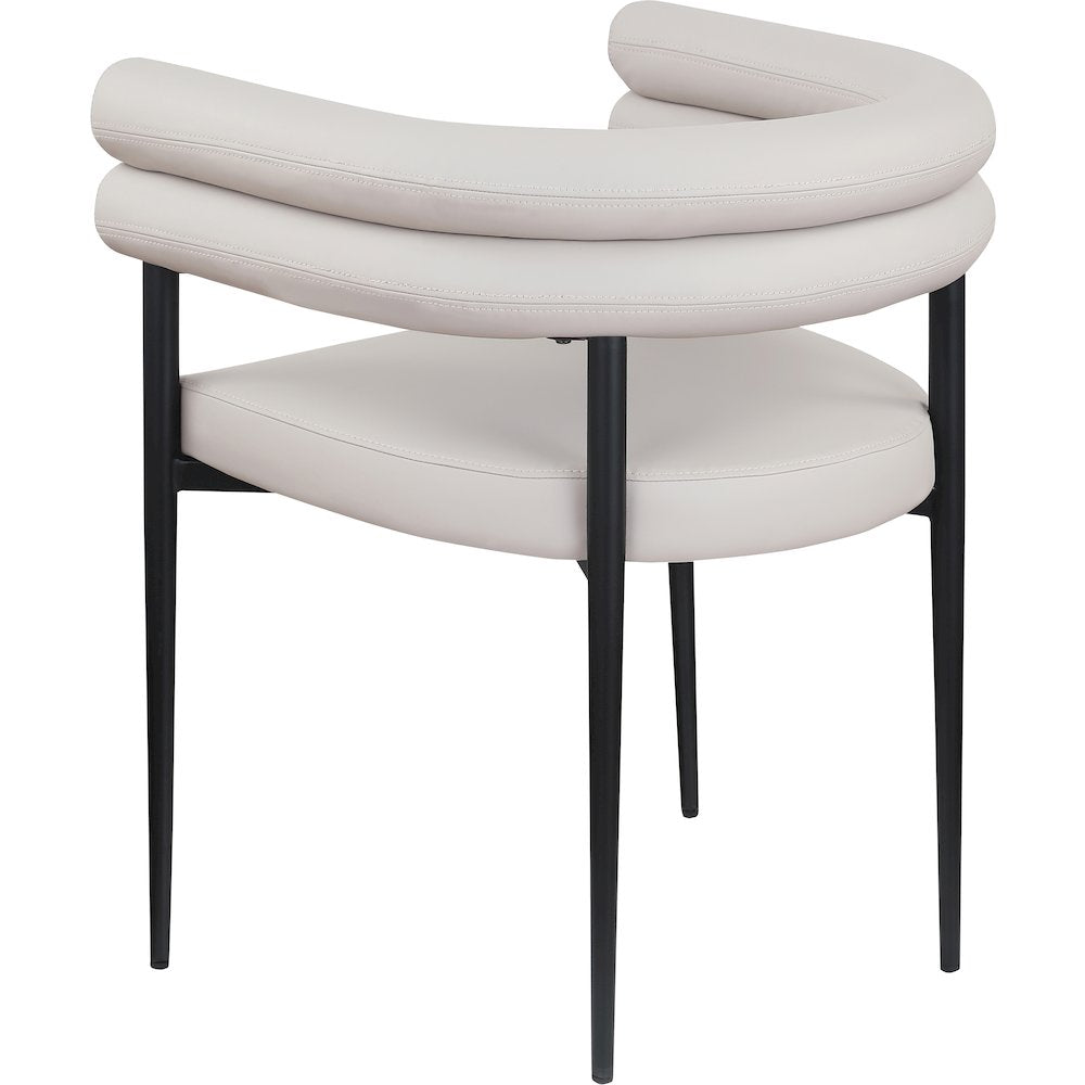 Lavina Taupe Vegan Leather Dining Chair, Set of 2