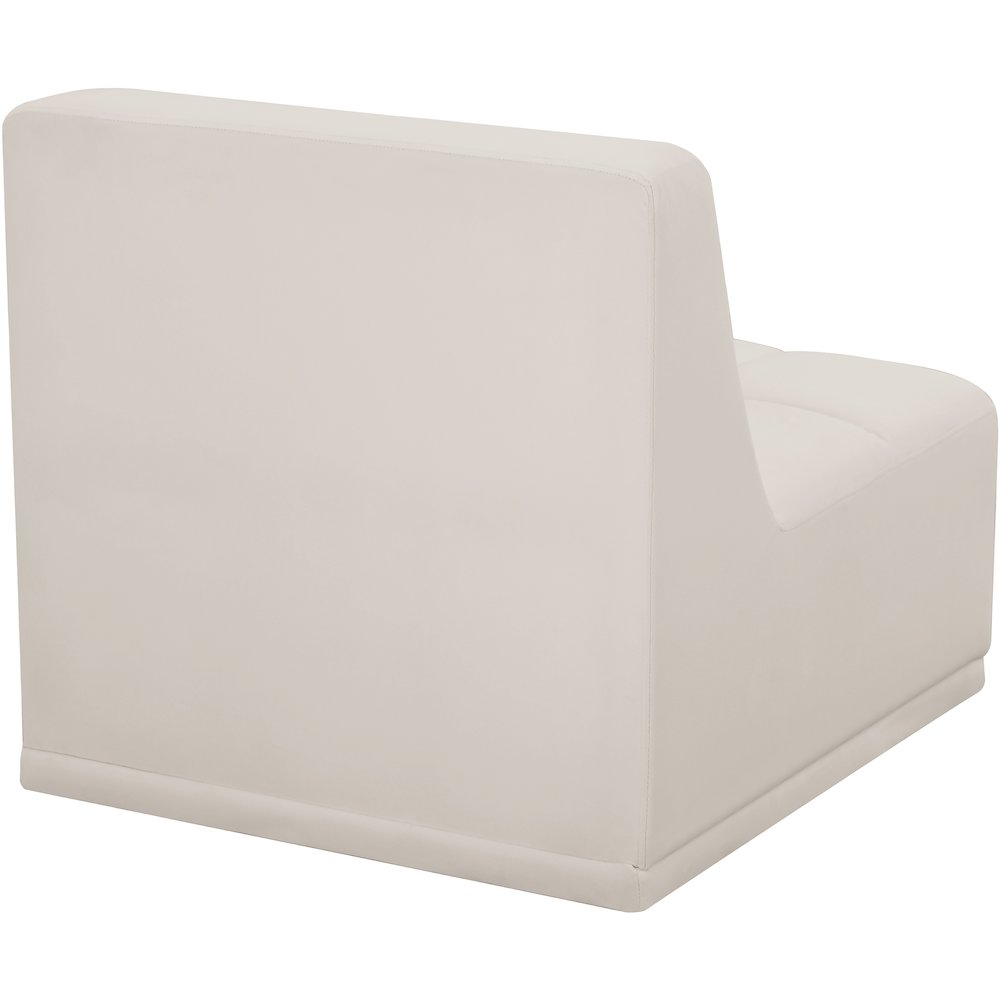 Relax Cream Velvet Armless Chair