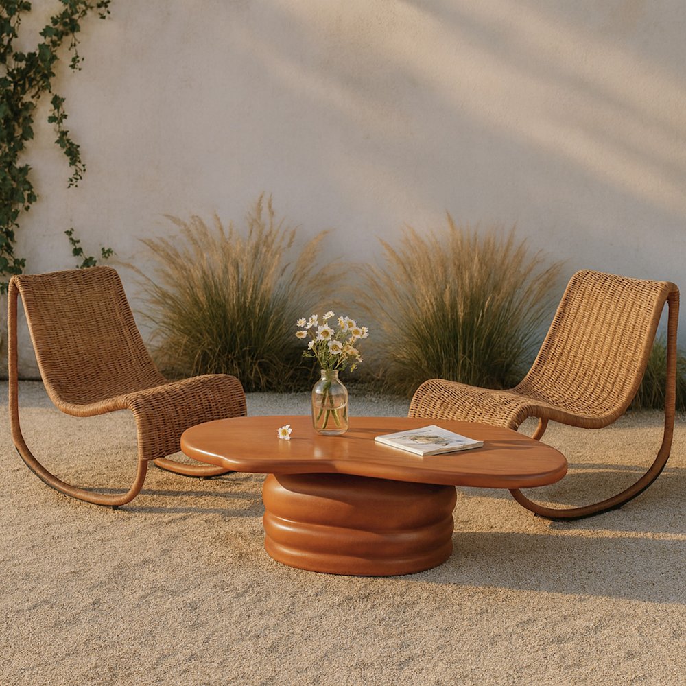 Branna Terracotta Concrete Indoor/Outdoor Coffee Table