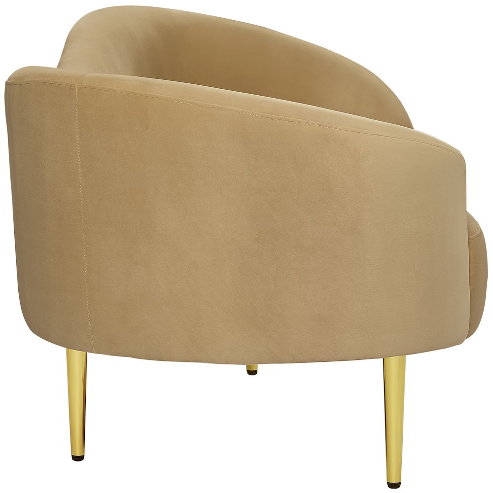 Ritz Camel Velvet Sofa