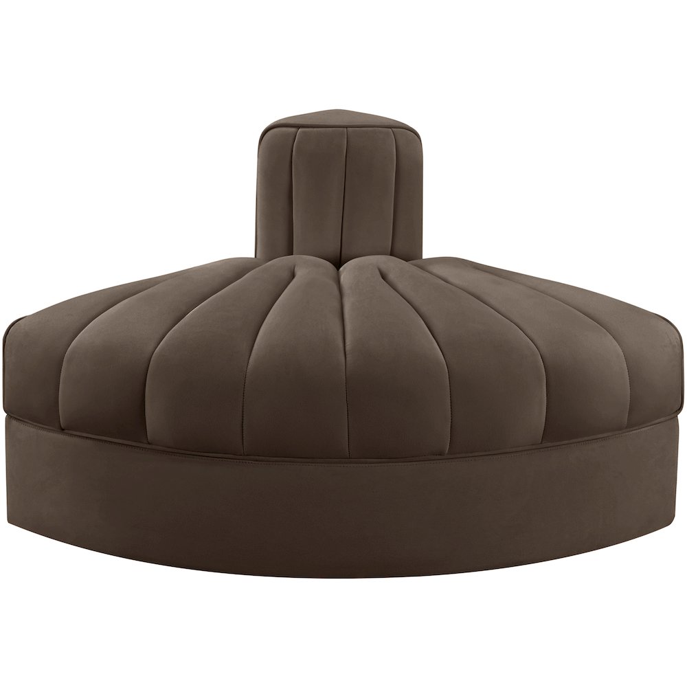 Rummi Brown Velvet Performance Fabric Upholstered Modular Chair