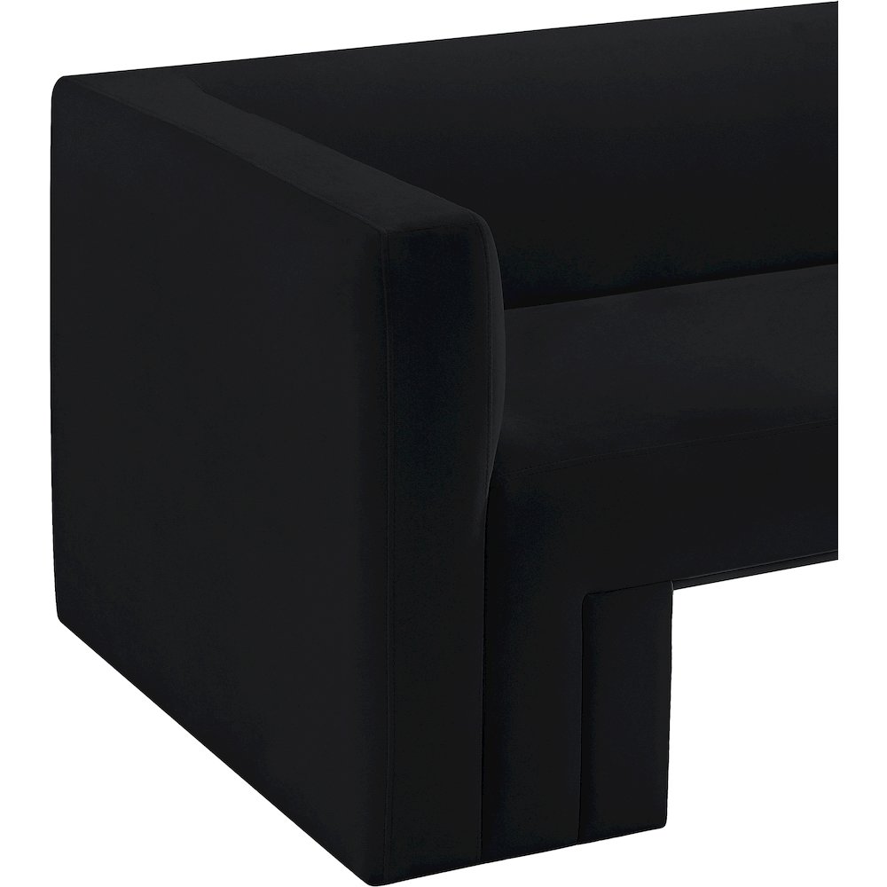 Henson Black Velvet Sofa