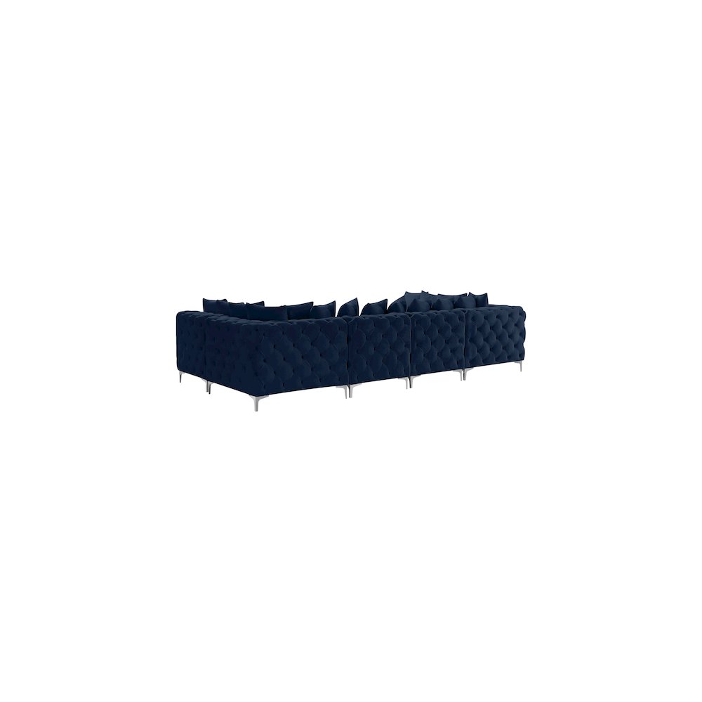Tremblay Navy Velvet Modular Sectional
