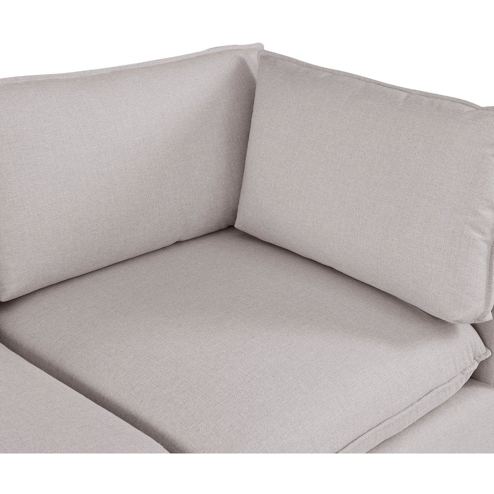 Mackenzie Beige Durable Linen Textured Modular Sectional