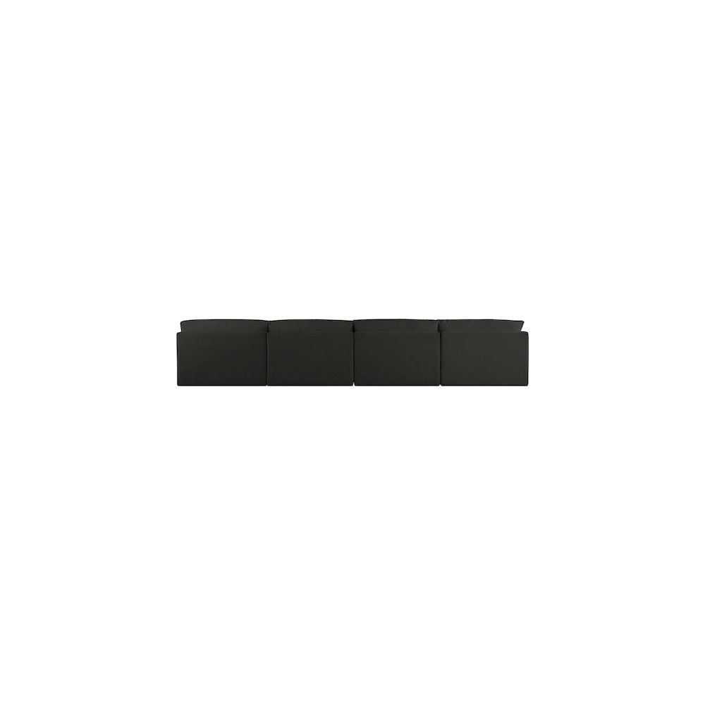 Ease Black Polyester Fabric Modular Sofa