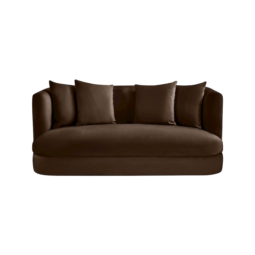Alder Brown Velvet Loveseat
