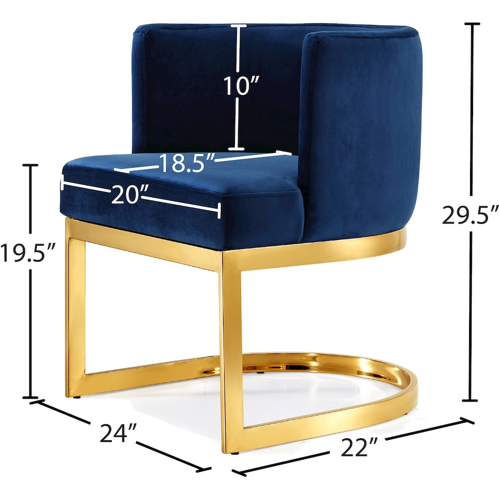 Gianna Navy Velvet Dining Chair