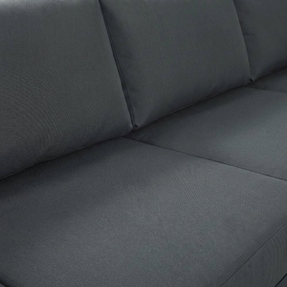 Gray Fabric Outdoor Modular Sectional For Patio Lounge Comfort