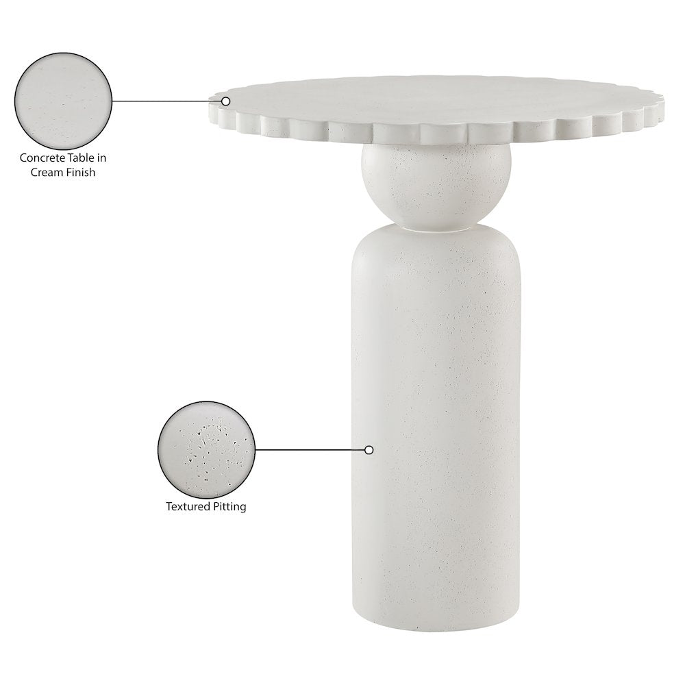 Petalia Cream Concrete Indoor / Outdoor Bar Table