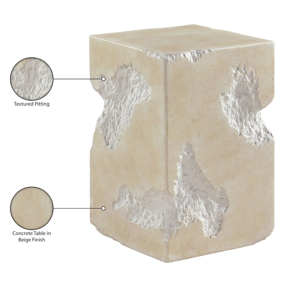 Naturae Beige Concrete Indoor / Outdoor End / Side Table
