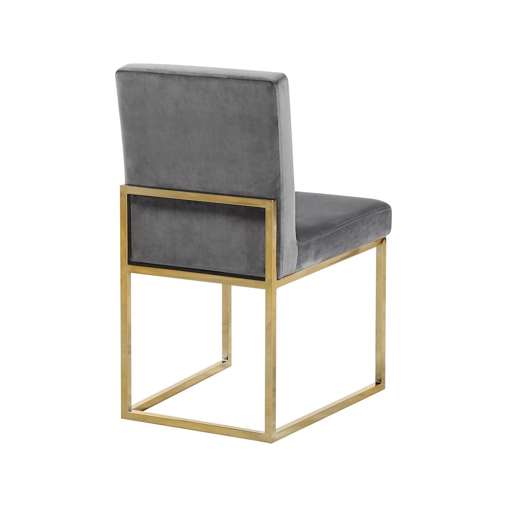 Giselle Grey Velvet Dining Chair, Set of 2