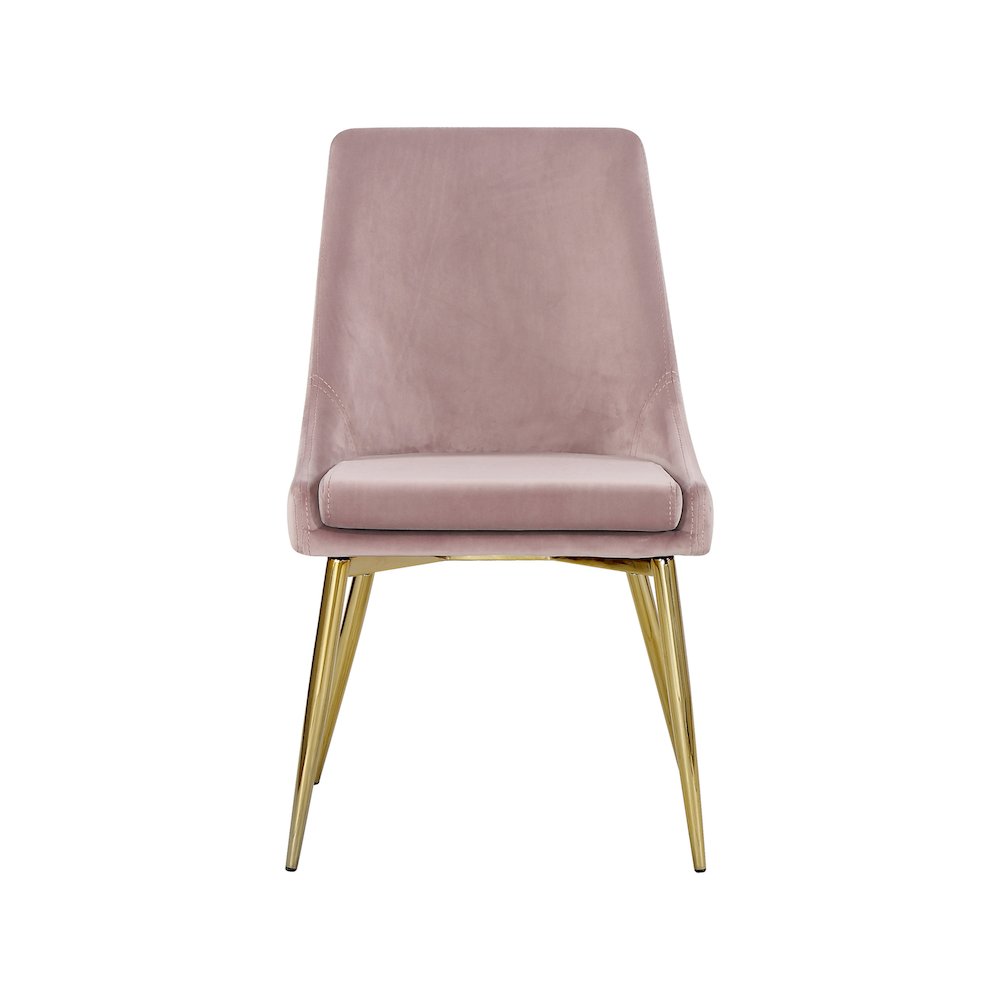 Karina Pink Velvet Dining Chair, Set of 2