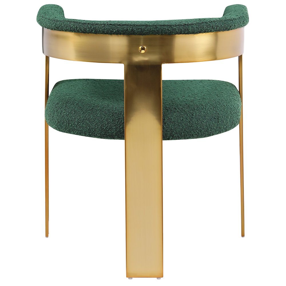 Romeo Green Boucle Fabric Dining Chair, Set of 2