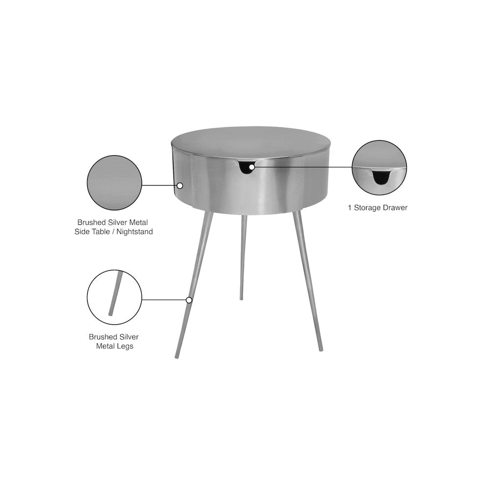 Bali Silver Night Stand