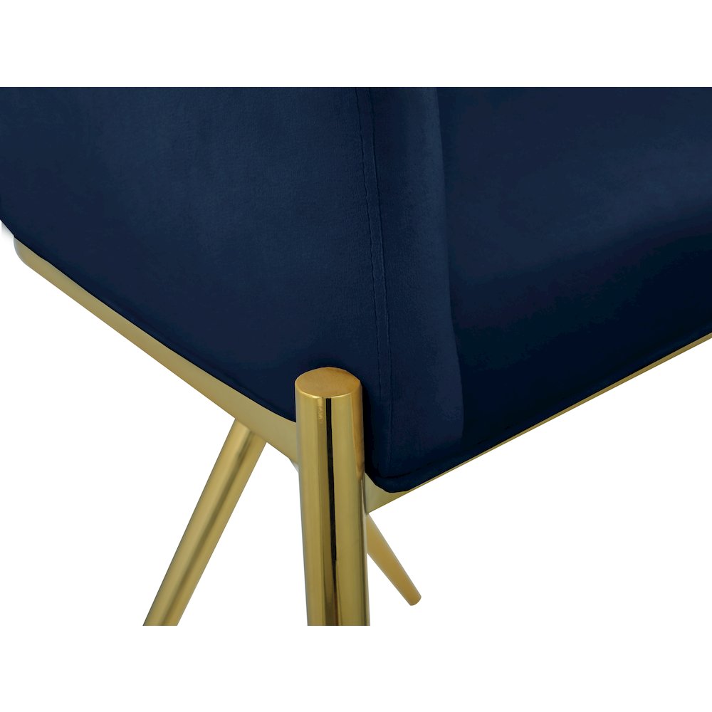 Xavier Navy Velvet Counter Stool