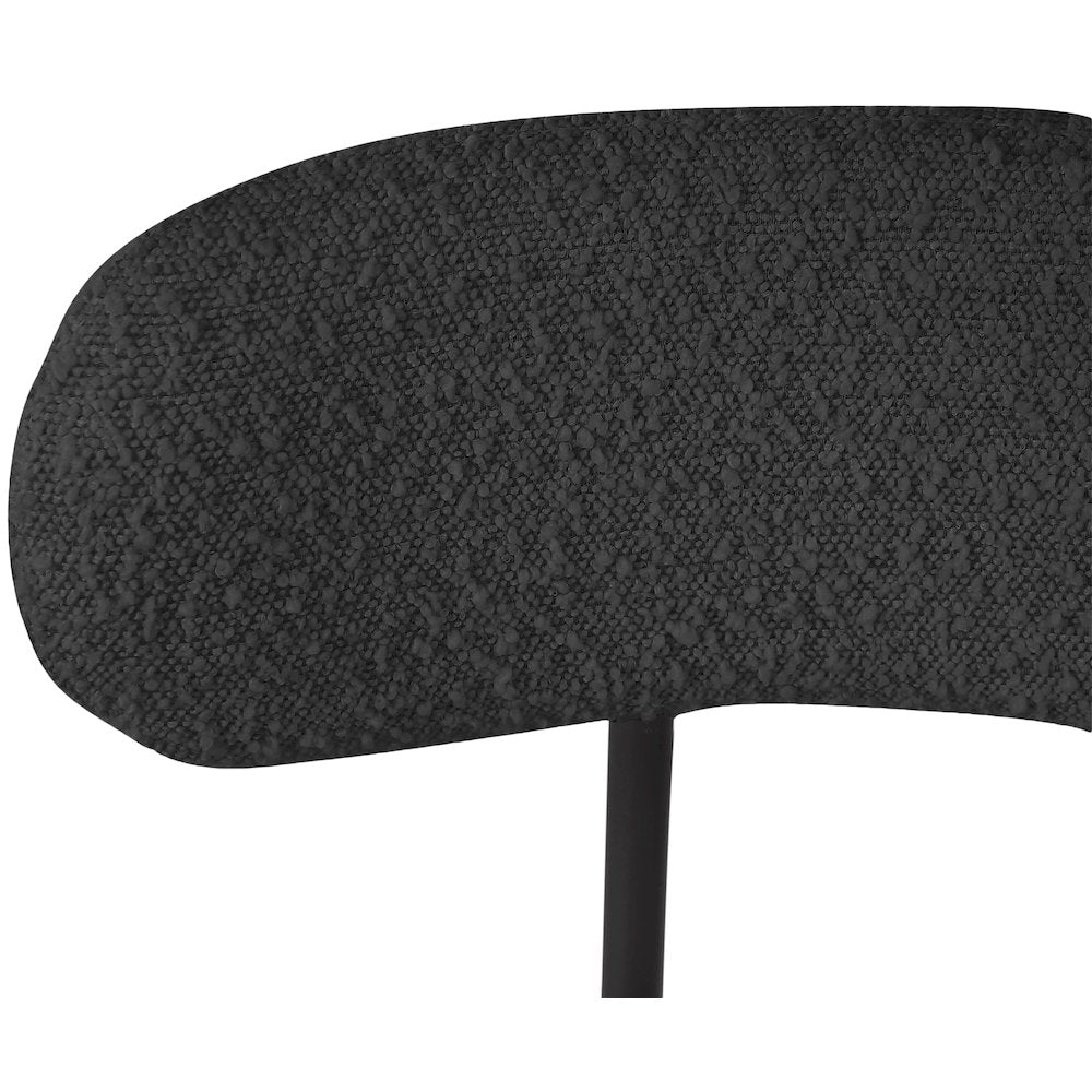 Beacon Black Boucle Fabric Stool, Set of 2