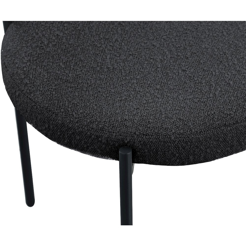 Beacon Black Boucle Fabric Dining Chair, Set of 2