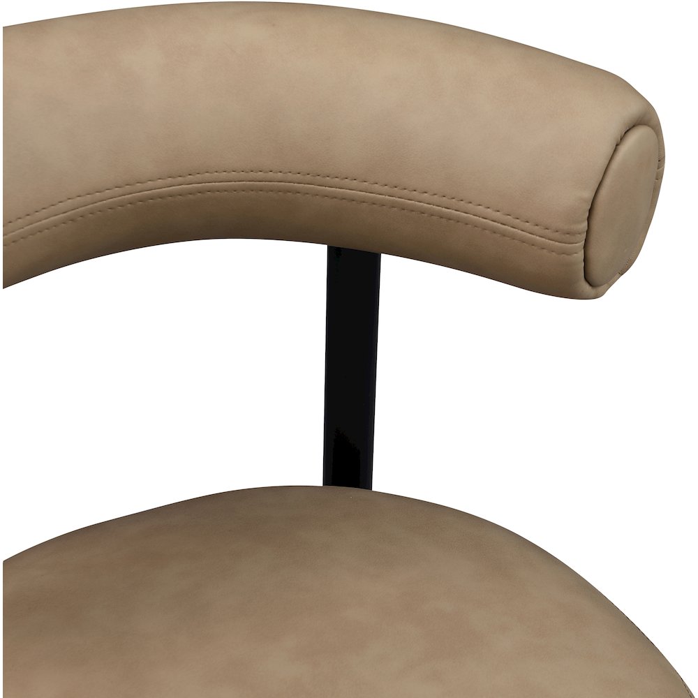 Bordeaux Tan Vegan Leather Counter Stool, Set of 2