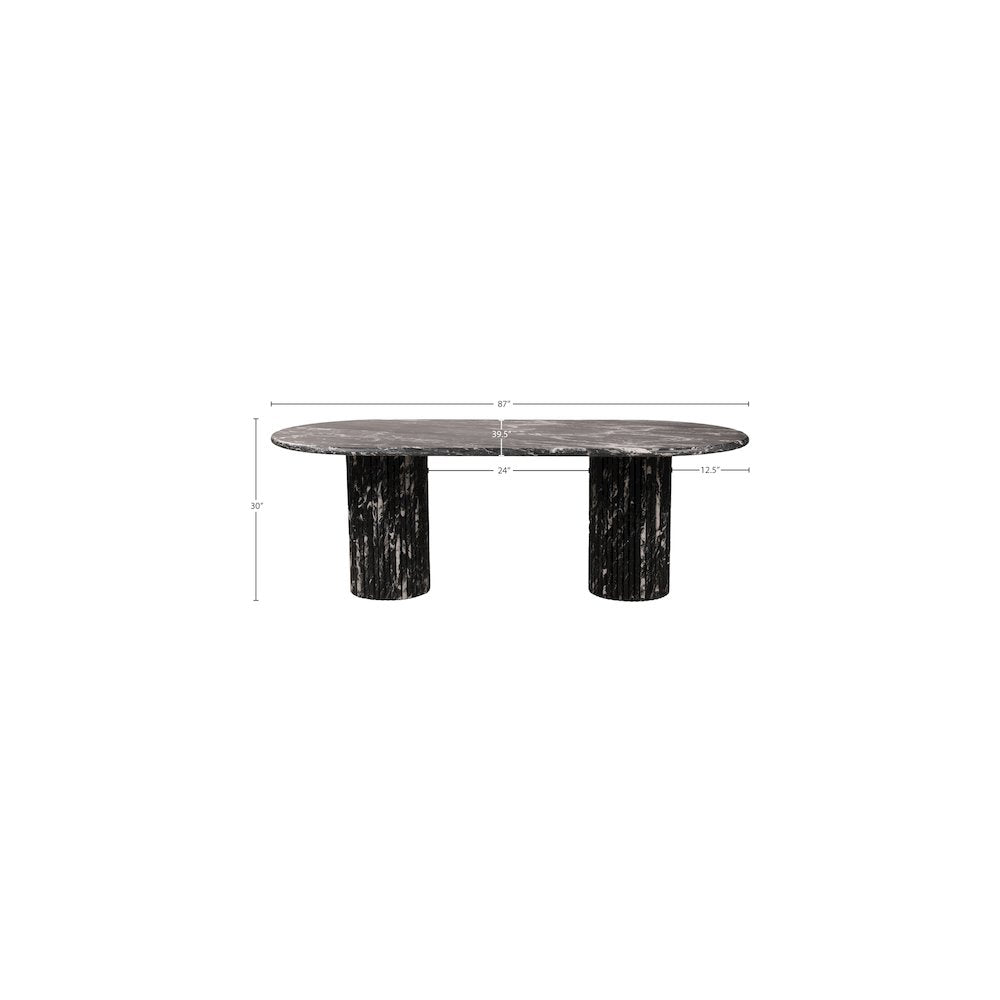 Messina Black Marble Dining Table
