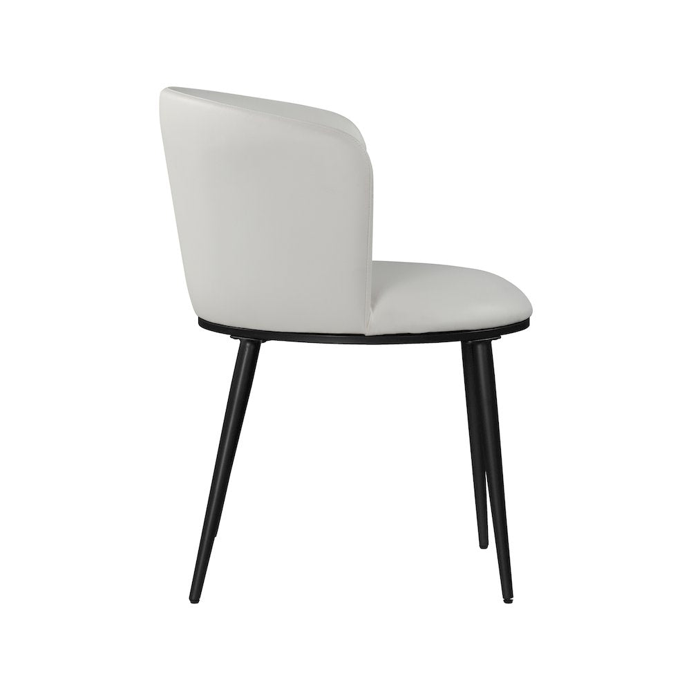 Skylar White Vegan Leather Dining Chair, Set of 2
